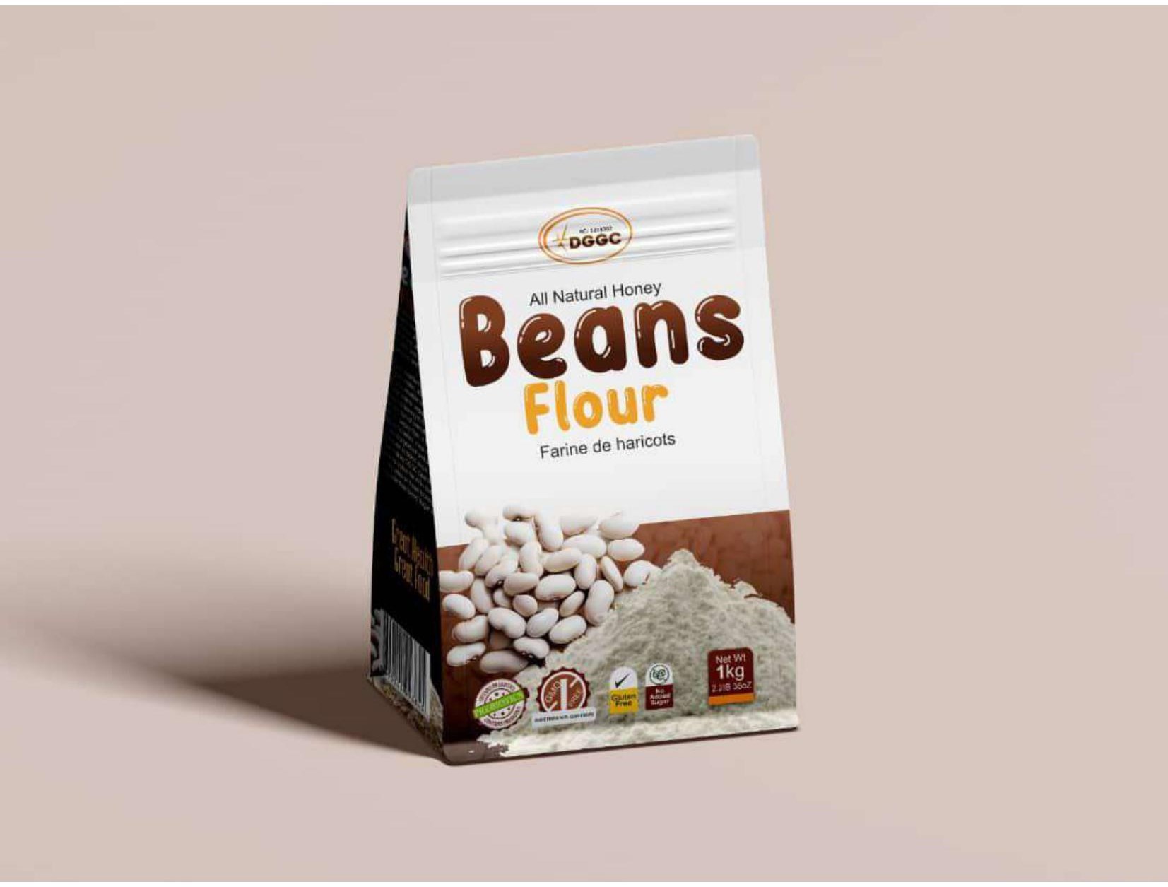 Beans flour product packaging concept